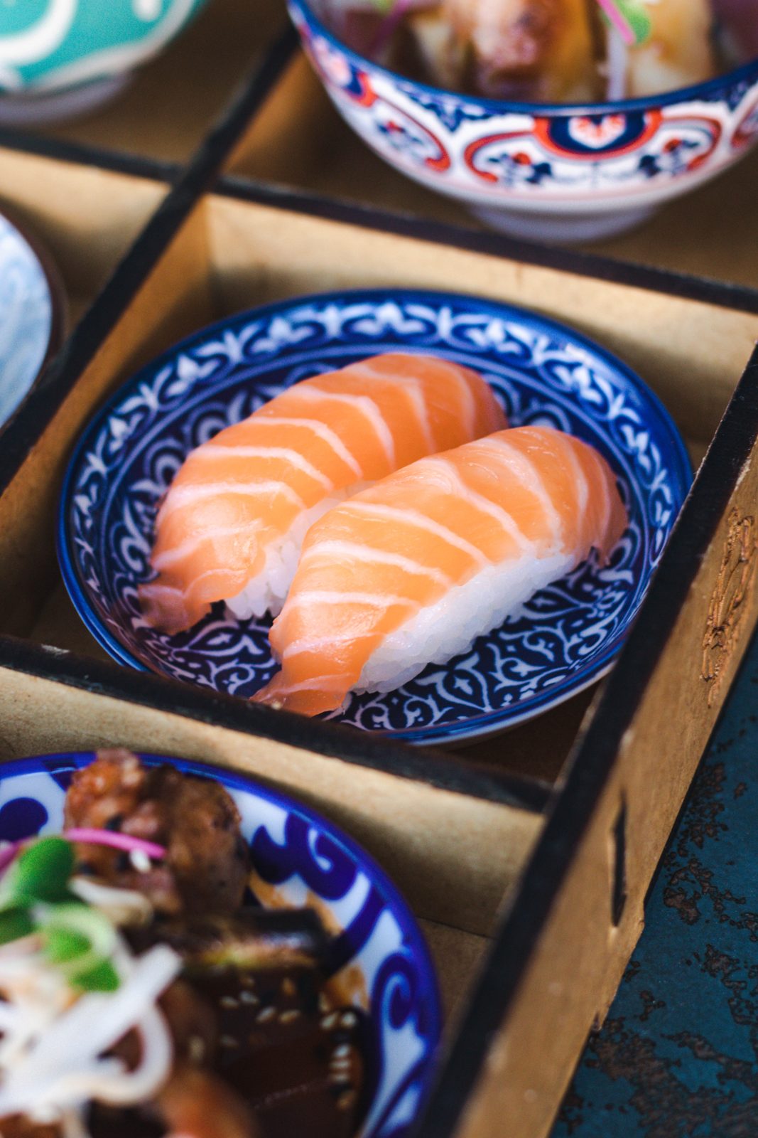 Chunky Chau Sandton — Salmon sashimi tasting box